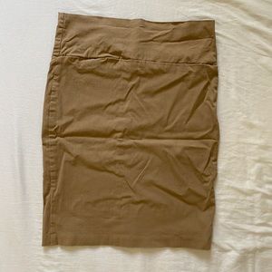 Nude mini pencil skirt